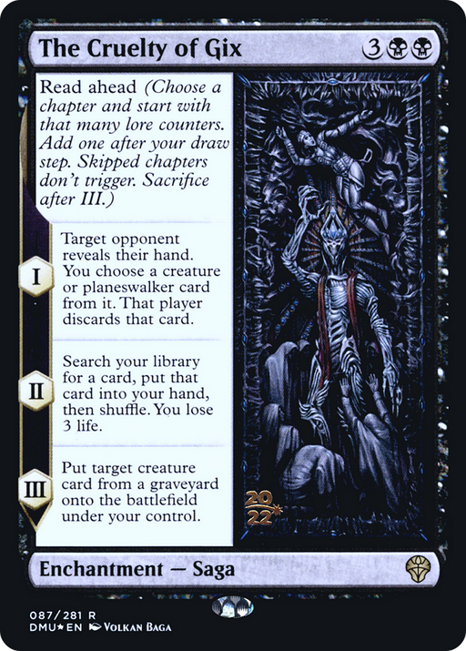 The Cruelty of Gix (PRE-087) [Dominaria United Promos] Foil MTG Single Wizards of the Coast