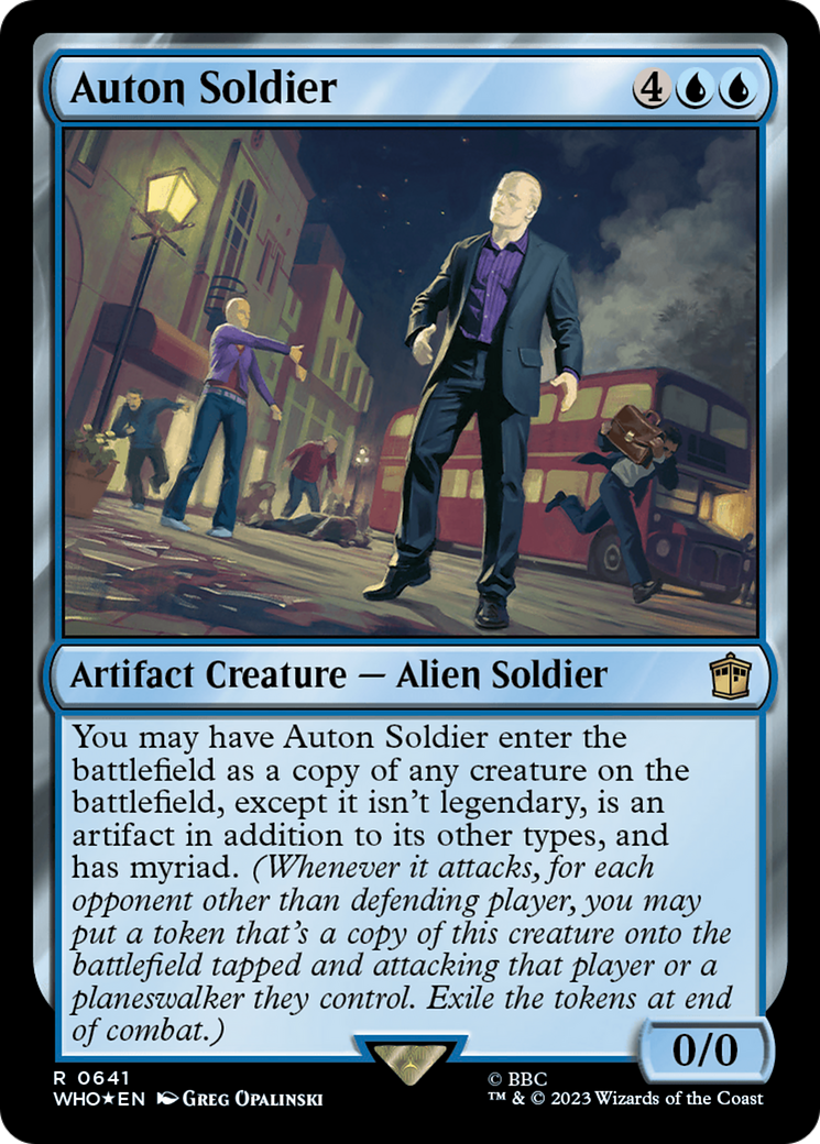 Auton Soldier (Surge Foil) (WHO-641) [Doctor Who] Foil MTG Single Wizards of the Coast