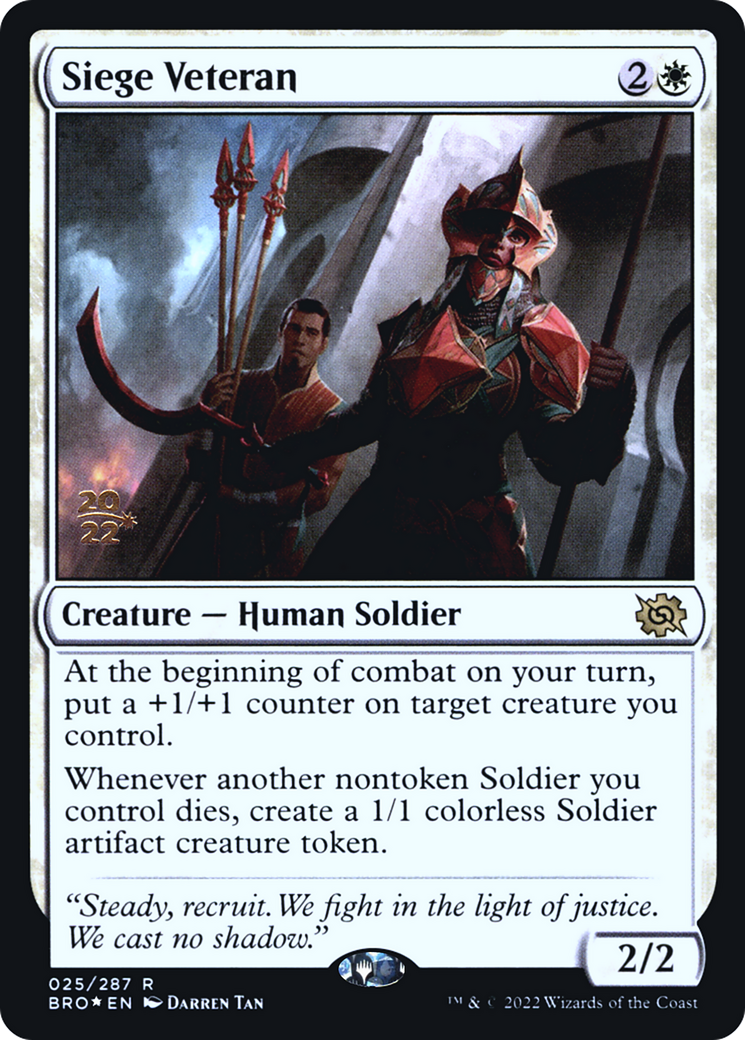 Siege Veteran (PRE-25S) [The Brothers' War Promos] Foil MTG Single Wizards of the Coast