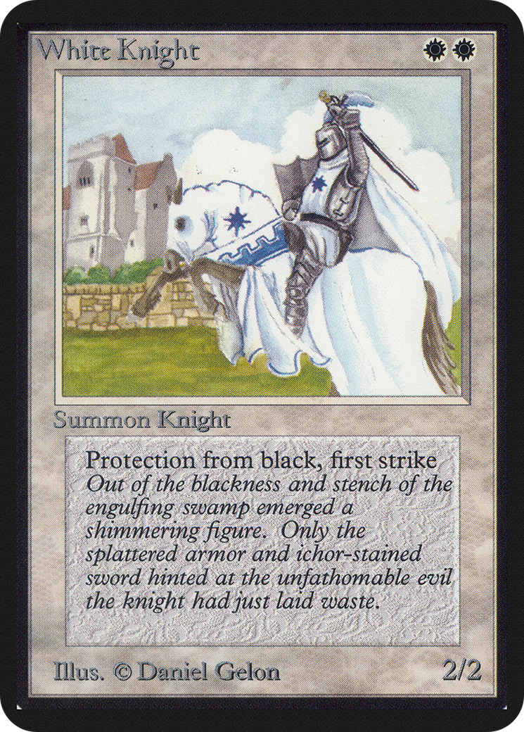 White Knight (LEA-) [Oldschool] Limited Edition Alpha MTG Single Wizards of the Coast