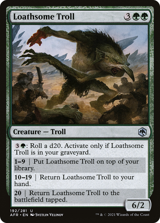 Loathsome Troll (AFR-192) [Adventures in the Forgotten Realms] MTG Single Wizards of the Coast