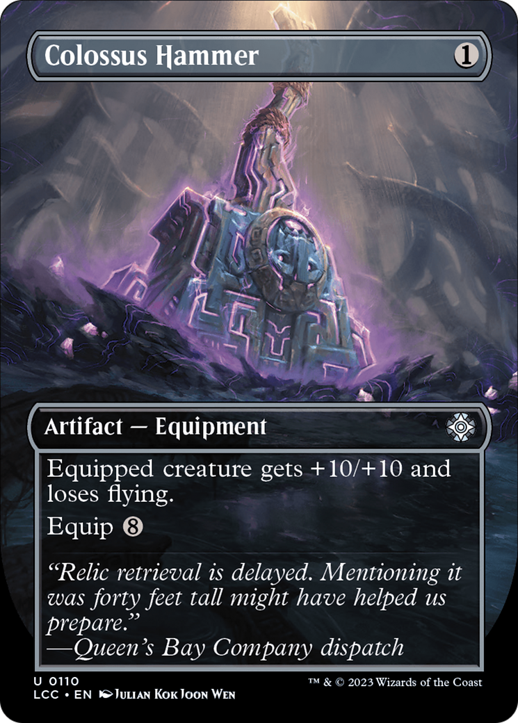 Colossus Hammer (LCC-110) [The Lost Caverns of Ixalan Commander] (Borderless) Foil MTG Single Wizards of the Coast