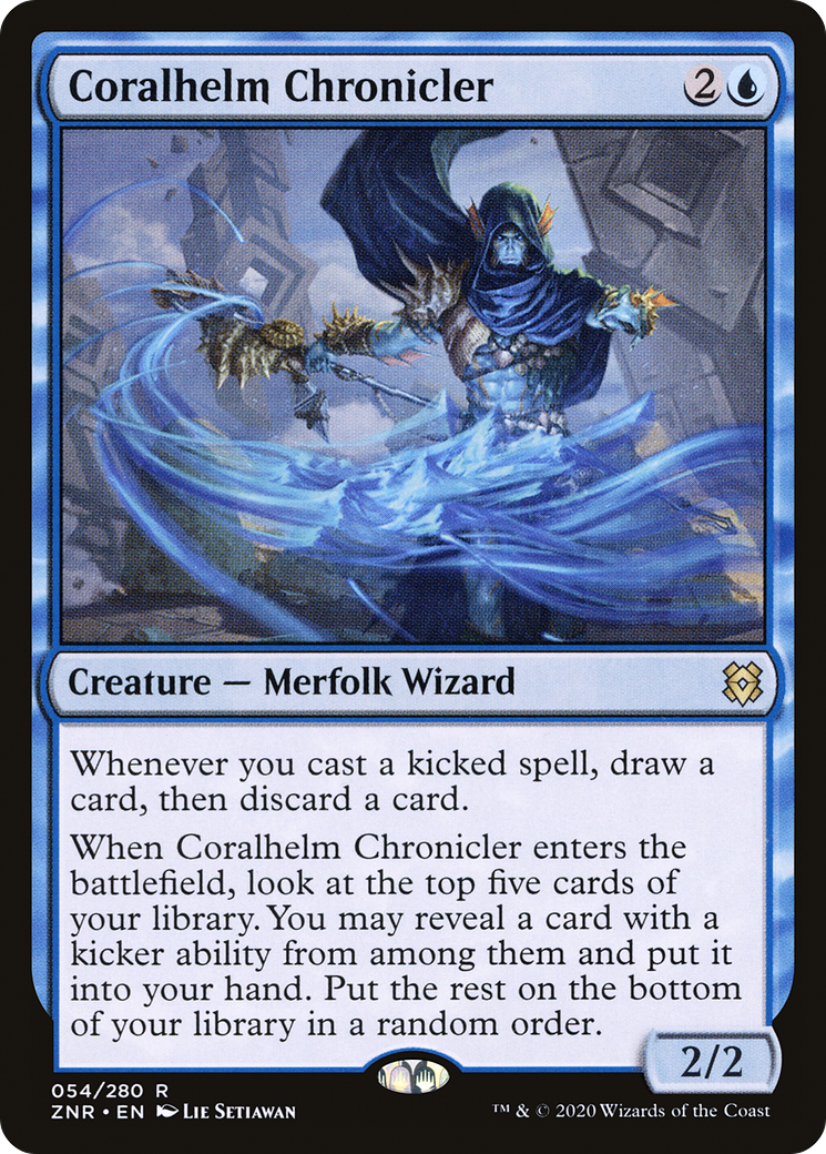 Coralhelm Chronicler (ZNR-054) [Zendikar Rising] Foil MTG Single Wizards of the Coast