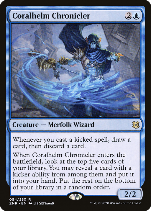 Coralhelm Chronicler (ZNR-054) [Zendikar Rising] Foil MTG Single Wizards of the Coast