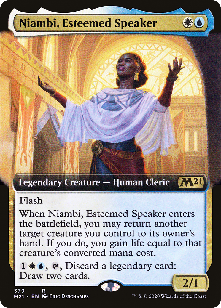 Niambi, Esteemed Speaker (M21-379) [Core Set 2021] (Extended Art) MTG Single Wizards of the Coast