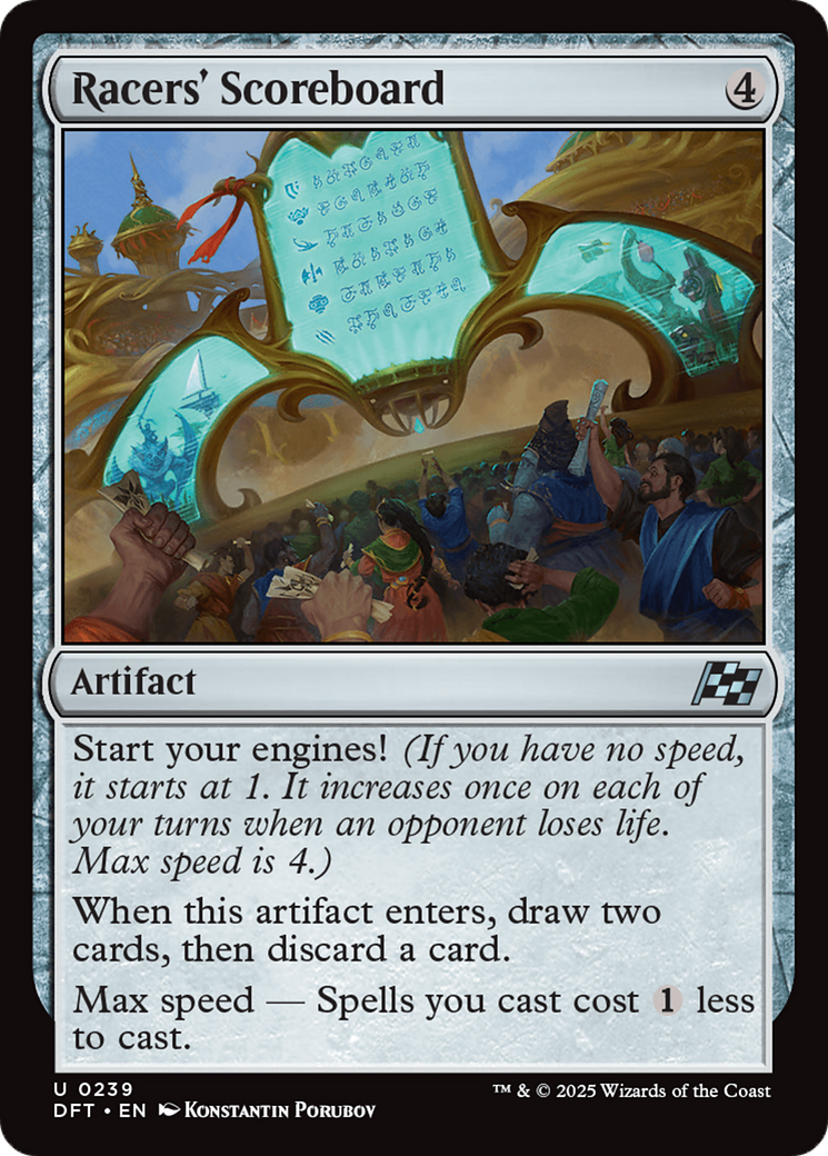 Racers' Scoreboard (DFT-239) [Aetherdrift] Foil MTG Single Wizards of the Coast