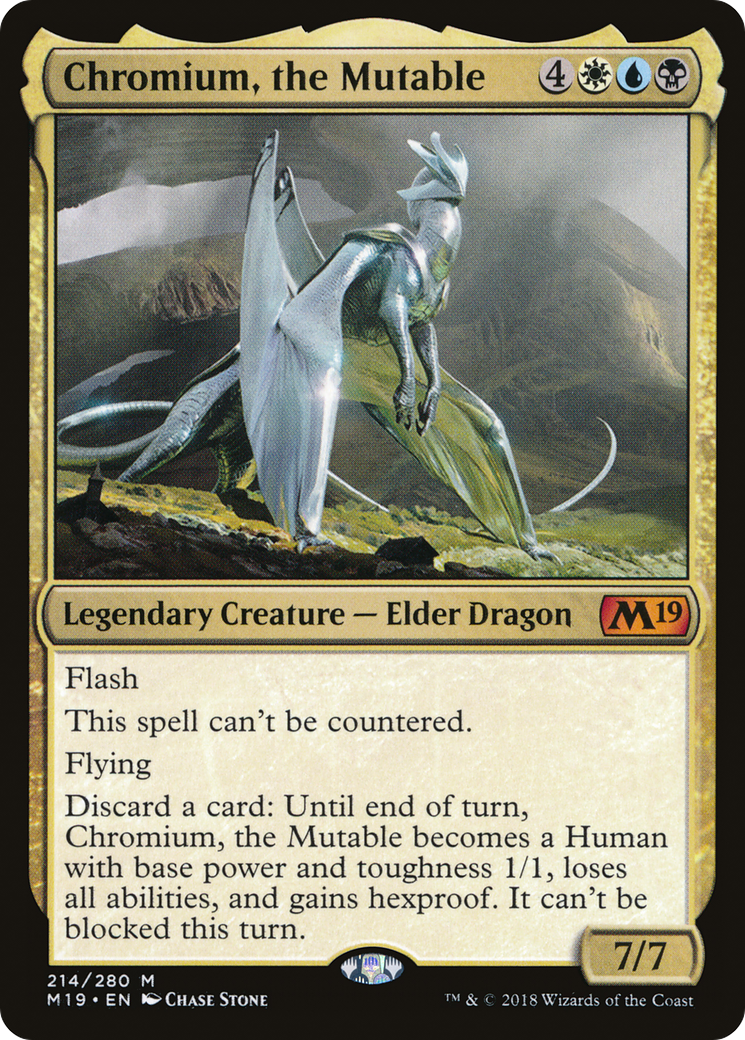 Chromium, the Mutable (M19-214) [Core Set 2019] MTG Single Wizards of the Coast