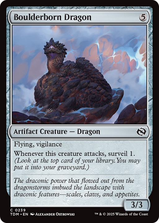 Boulderborn Dragon (TDM-239) [Tarkir: Dragonstorm] MTG Single Wizards of the Coast