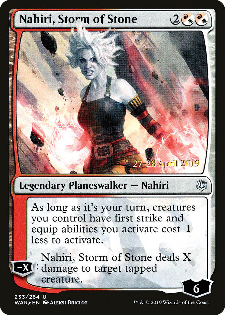 Nahiri, Storm of Stone (PRE-233) [War of the Spark Promos] Foil MTG Single Wizards of the Coast
