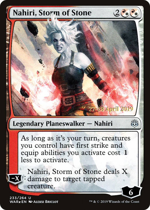 Nahiri, Storm of Stone (PRE-233) [War of the Spark Promos] Foil MTG Single Wizards of the Coast