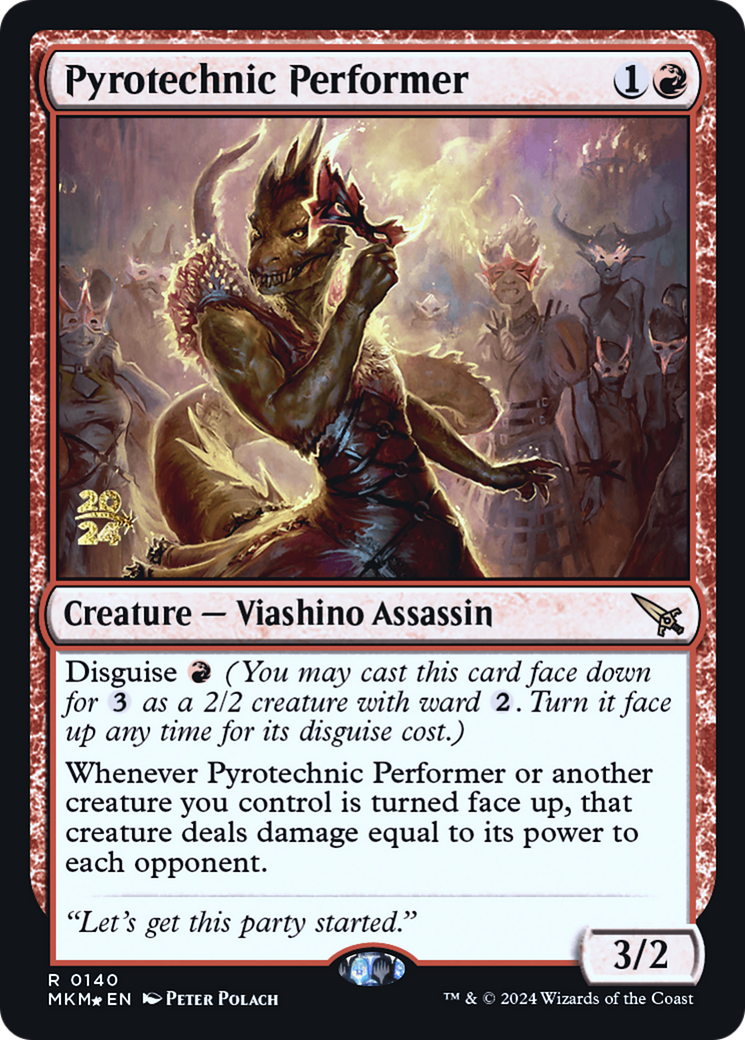 Pyrotechnic Performer (PRE-140) [Murders at Karlov Manor Promos] Foil MTG Single Wizards of the Coast