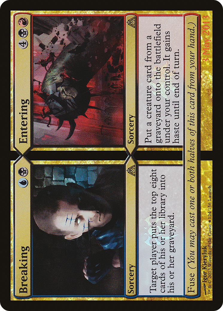 Breaking // Entering (LARP-124★) [Dragon's Maze Promos] Foil MTG Single Wizards of the Coast