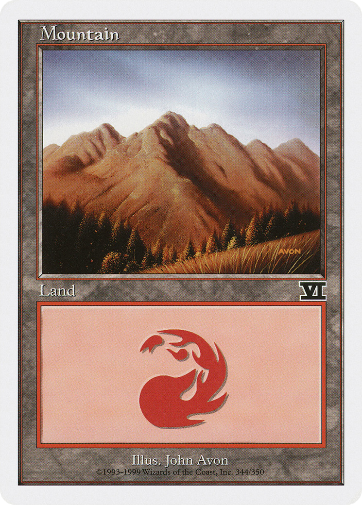 Mountain (6ED-344) [Classic Sixth Edition] MTG Single Wizards of the Coast