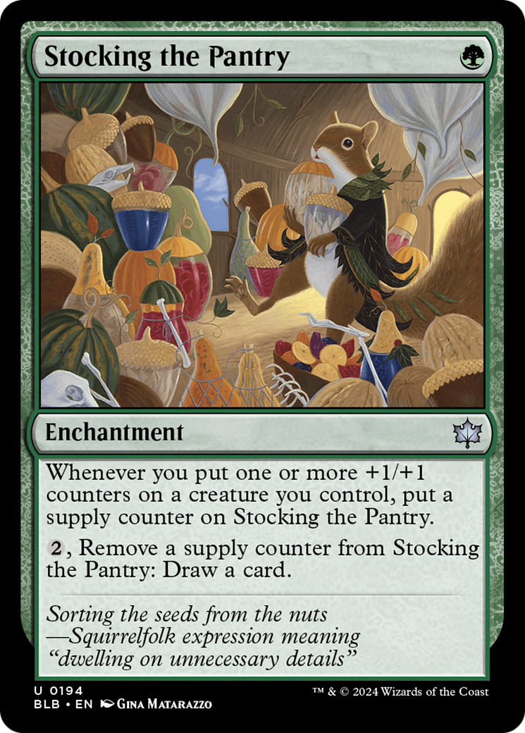 Stocking the Pantry (BLB-194) [Bloomburrow] Foil MTG Single Wizards of the Coast