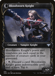 Bloodsworn Squire // Bloodsworn Knight (VOW-289) [Innistrad: Crimson Vow] (Showcase) MTG Single Wizards of the Coast