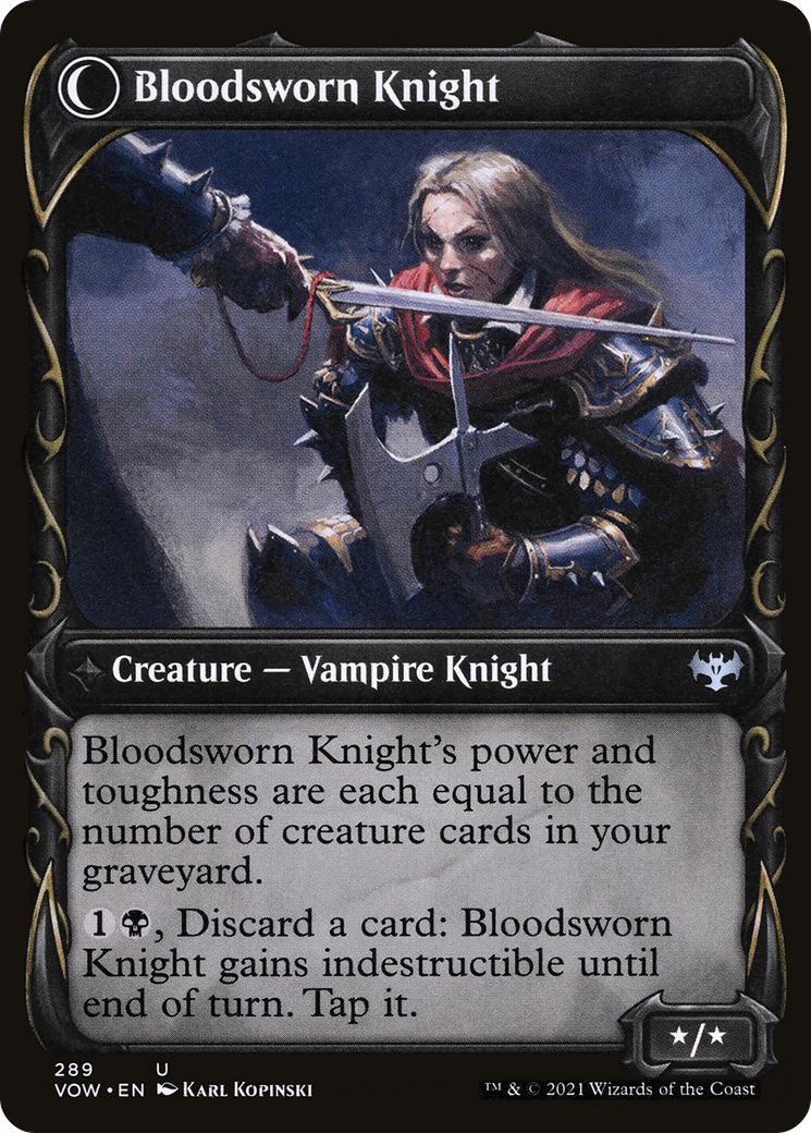 Bloodsworn Squire // Bloodsworn Knight (VOW-289) [Innistrad: Crimson Vow] (Showcase) MTG Single Wizards of the Coast
