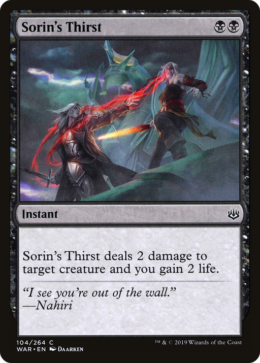Sorin's Thirst (WAR-104) [War of the Spark] MTG Single Wizards of the Coast