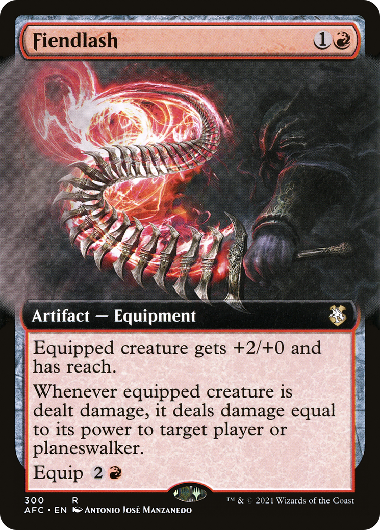 Fiendlash (AFC-300) [Forgotten Realms Commander] (Extended Art) MTG Single Wizards of the Coast