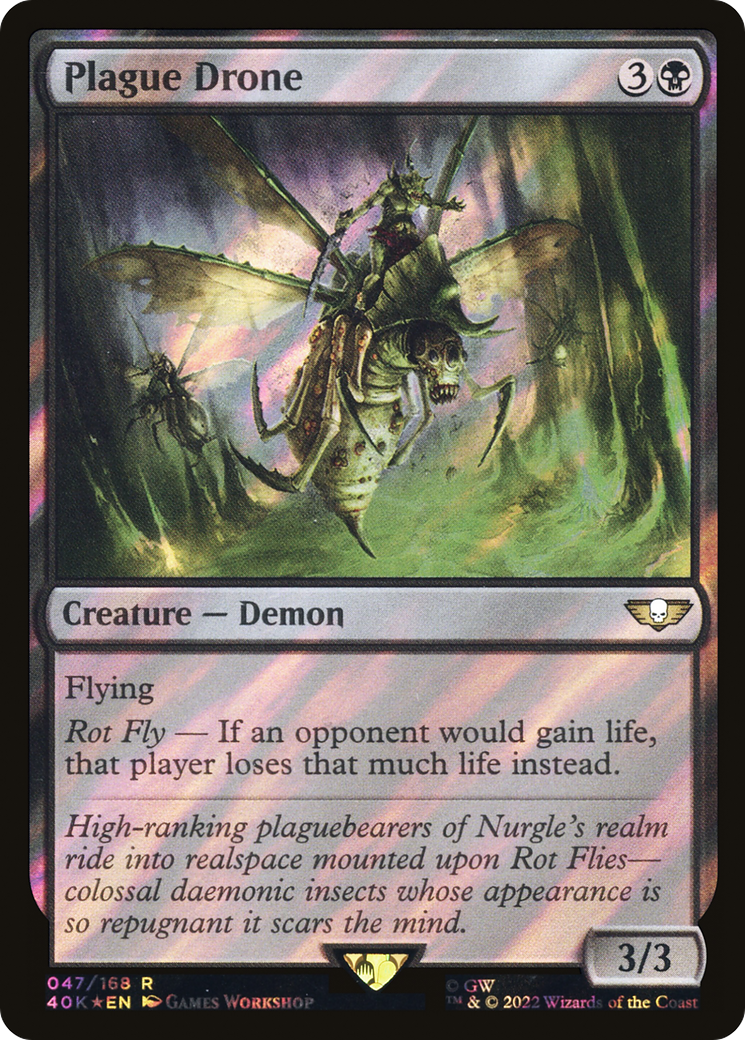 Plague Drone (40K-47★) [Warhammer 40,000 Commander] Foil MTG Single Wizards of the Coast