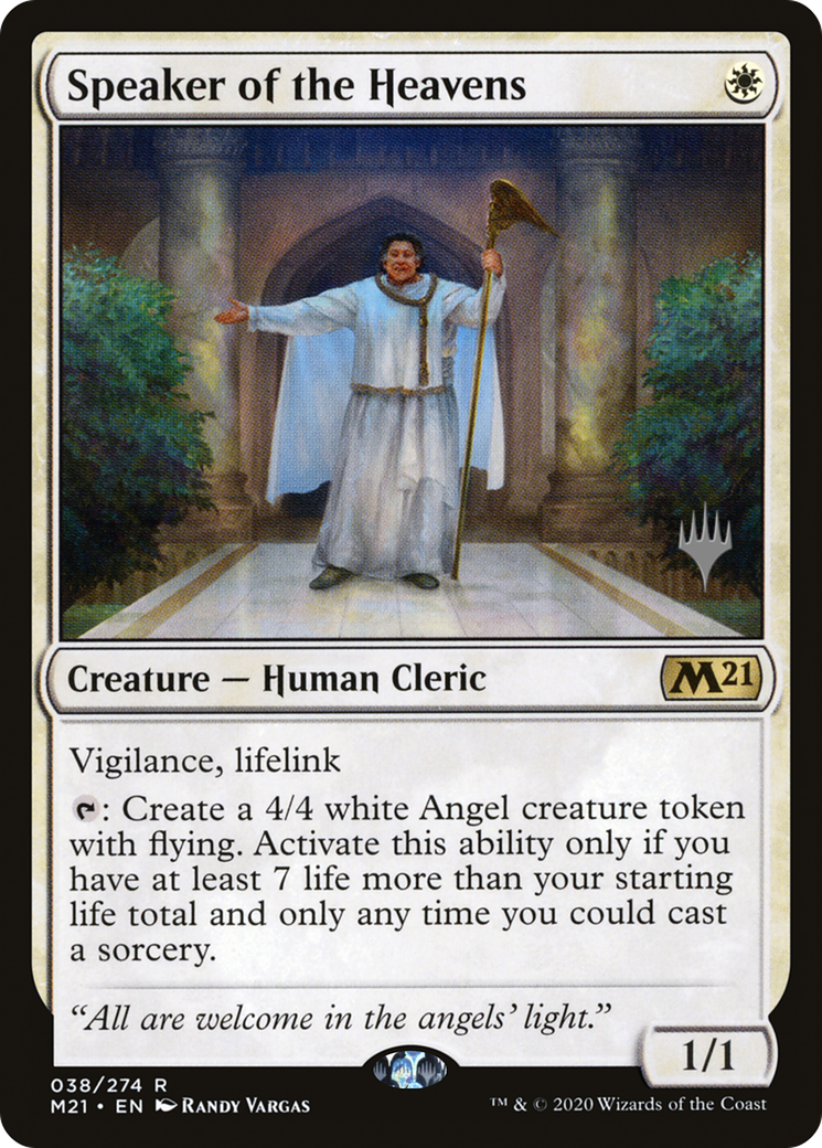 Speaker of the Heavens (PPM21-038) [Core Set 2021 Promos] Foil MTG Single Wizards of the Coast