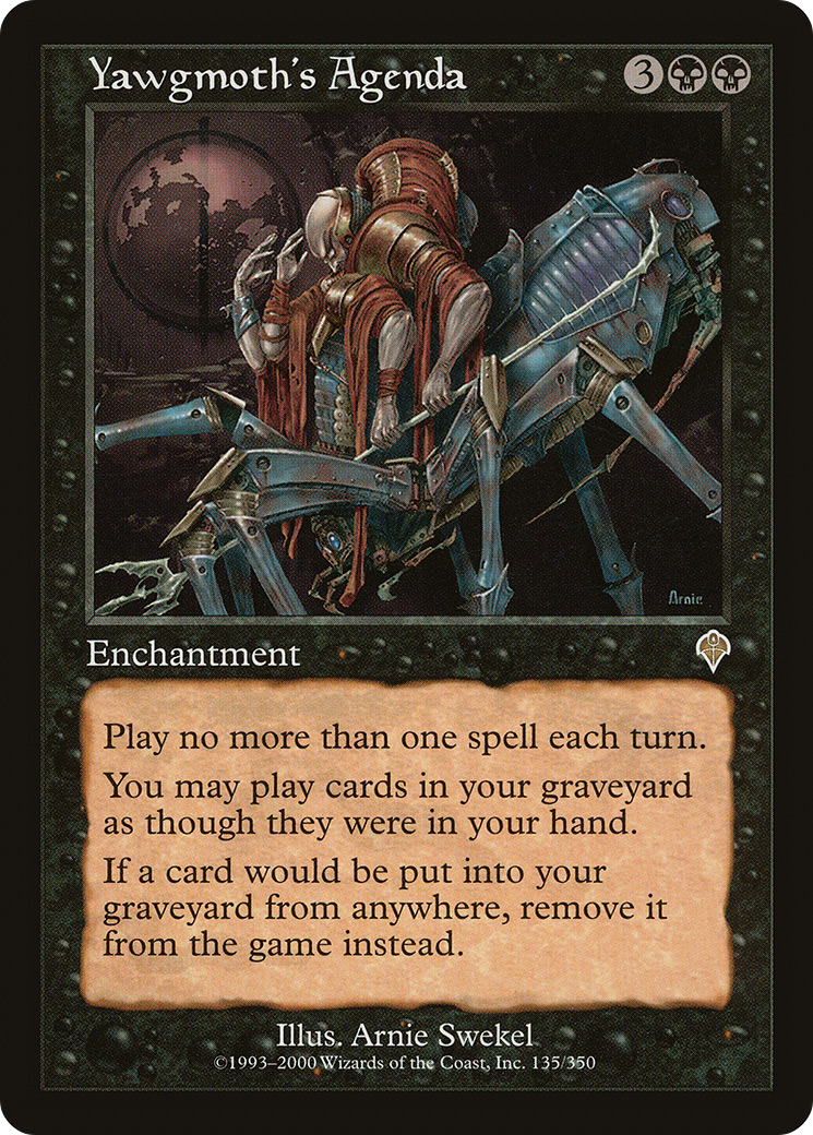 Yawgmoth's Agenda (INV-135) [Invasion] Foil MTG Single Wizards of the Coast