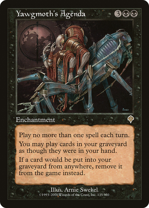 Yawgmoth's Agenda (INV-135) [Invasion] MTG Single Wizards of the Coast