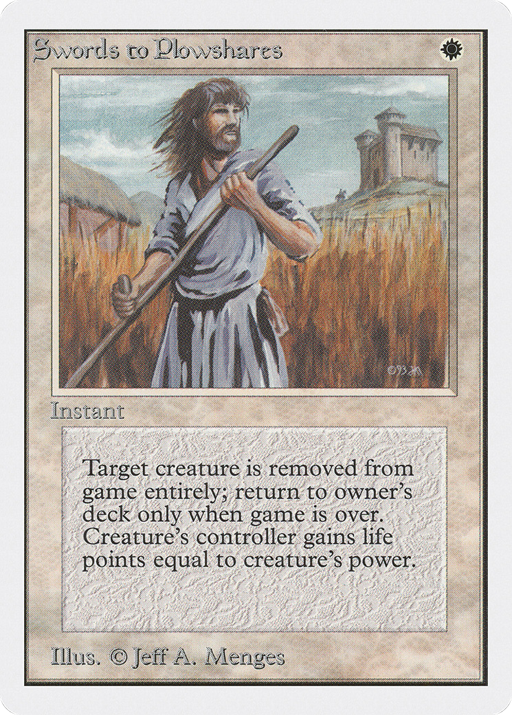 Swords to Plowshares (2ED-041) [Oldschool] Unlimited Edition MTG Single Wizards of the Coast