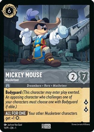 Mickey Mouse - Musketeer (GenCon 2023) (11) [Promo Cards] Lorcana Single Disney