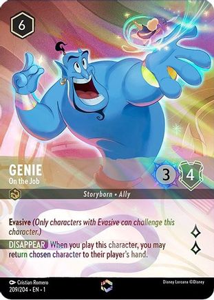 Genie - On the Job (Enchanted) (209/204) [The First Chapter] Holofoil Lorcana Single Disney