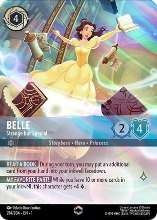 Belle - Strange but Special (Enchanted) (214/204) [The First Chapter] Holofoil Lorcana Single Disney