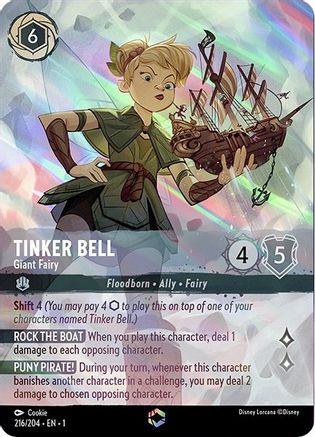 Tinker Bell - Giant Fairy (Enchanted) (216/204) [The First Chapter] Holofoil Lorcana Single Disney