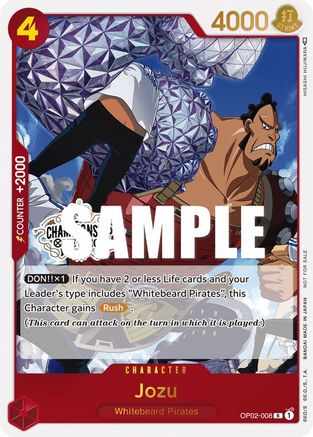 Jozu (Store Championship Participation Pack Vol. 2) (OP02-008) [One Piece Promotion Cards] Foil One Piece Single Bandai