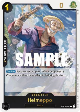 Helmeppo (Store Championship Participation Pack Vol. 2) (OP03-091) [One Piece Promotion Cards] Foil One Piece Single Bandai