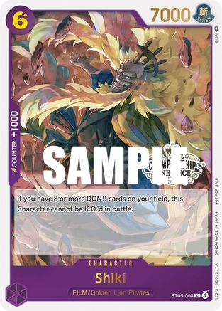 Shiki (Store Championship Participation Pack Vol. 2) (ST05-008) [One Piece Promotion Cards] Foil One Piece Single Bandai