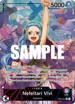 Nefeltari Vivi (001) (Alternate Art) (OP04-001) [Kingdoms of Intrigue] Foil One Piece Single Bandai