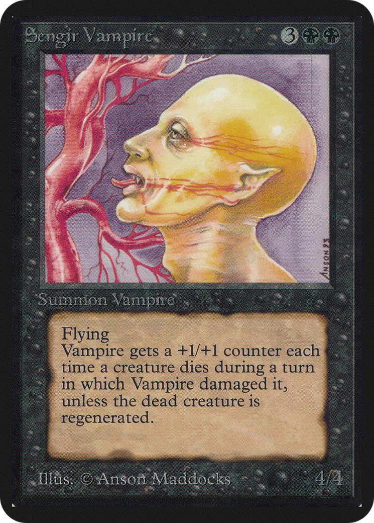 Sengir Vampire (LEA-) [Oldschool] Limited Edition Alpha MTG Single Wizards of the Coast