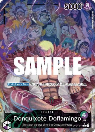 Donquixote Doflamingo (019) (Alternate Art) (OP04-019) [Kingdoms of Intrigue] Foil One Piece Single Bandai