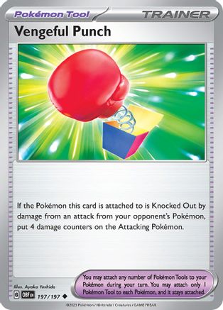 Vengeful Punch (197) Reverse Holofoil [SV: Obsidian Flames] Pokemon Single Pokémon