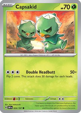 Capsakid - 024/197 [SV: Obsidian Flames] Pokemon Single Pokémon