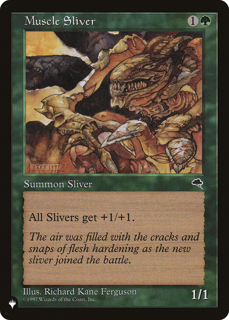 Muscle Sliver (LIST-) [Mystery Booster] The List MTG Single Wizards of the Coast