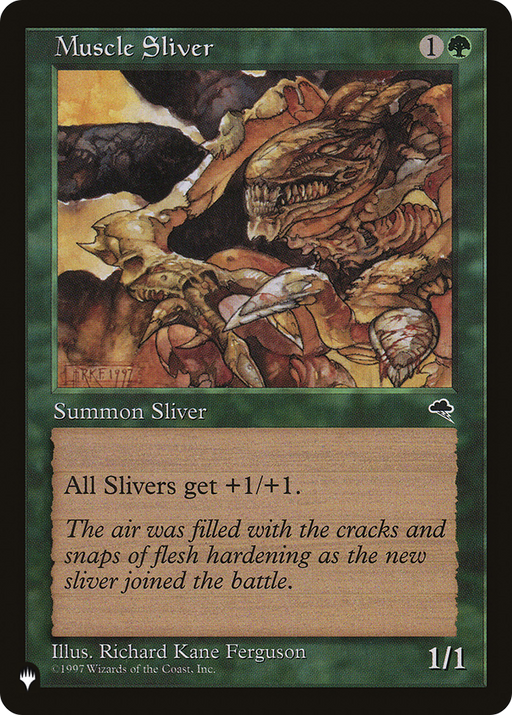 Muscle Sliver (LIST-) [Mystery Booster] The List MTG Single Wizards of the Coast