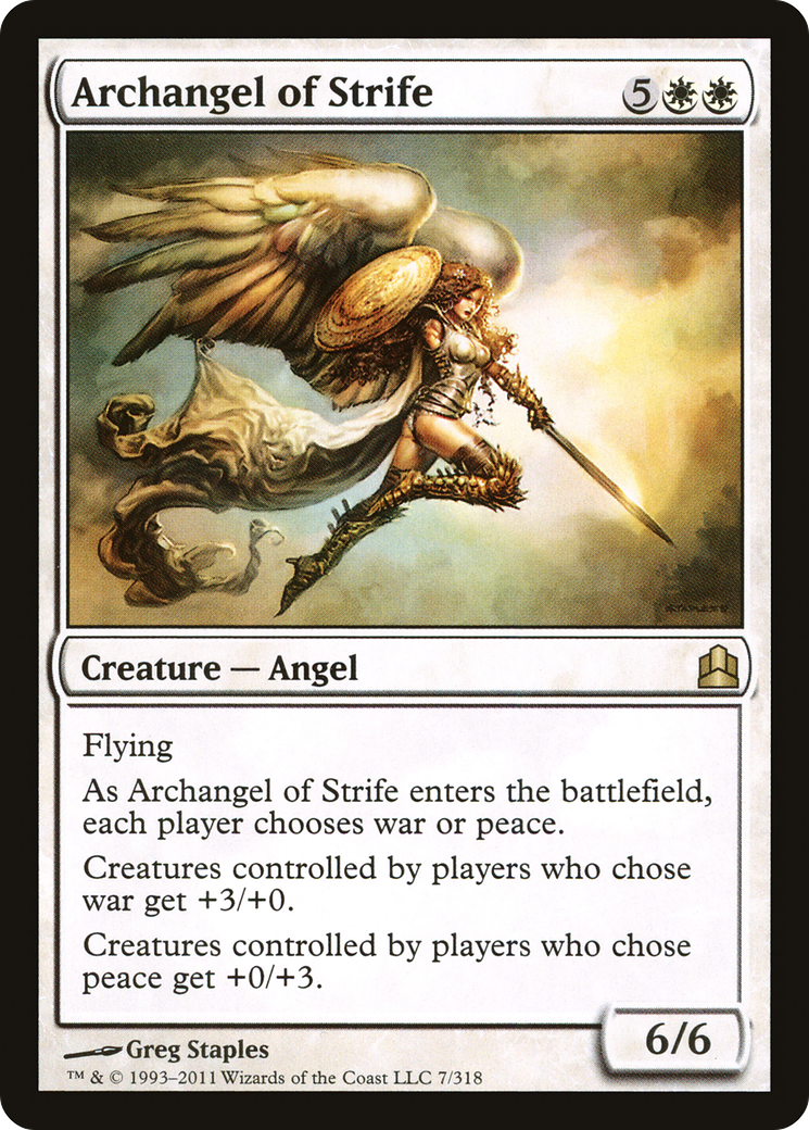 Archangel of Strife (CMD-007) [Commander 2011] MTG Single Wizards of the Coast