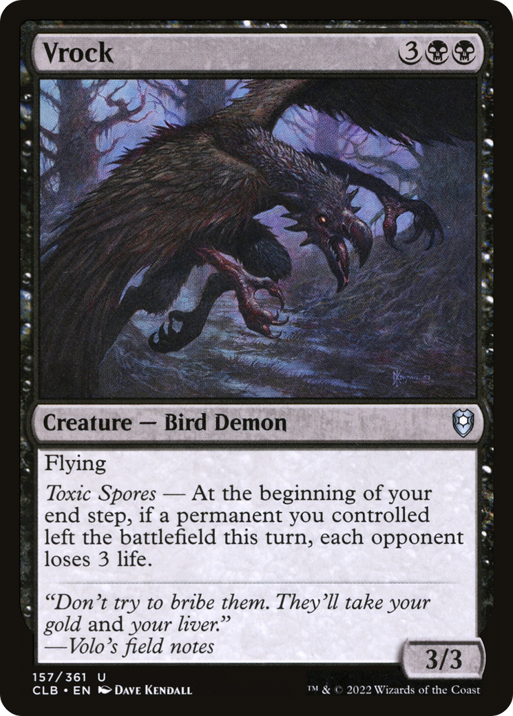 Vrock (CLB-157) [Commander Legends: Battle for Baldur's Gate] Foil MTG Single Wizards of the Coast