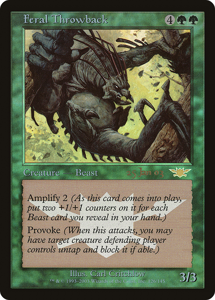 Feral Throwback [Legions Promos] MTG Single Magic: The Gathering