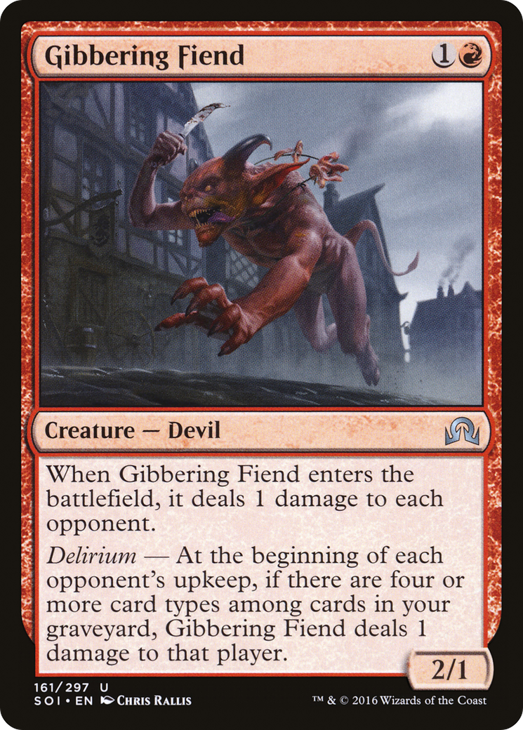 Gibbering Fiend (SOI-161) [Shadows over Innistrad] Foil MTG Single Wizards of the Coast