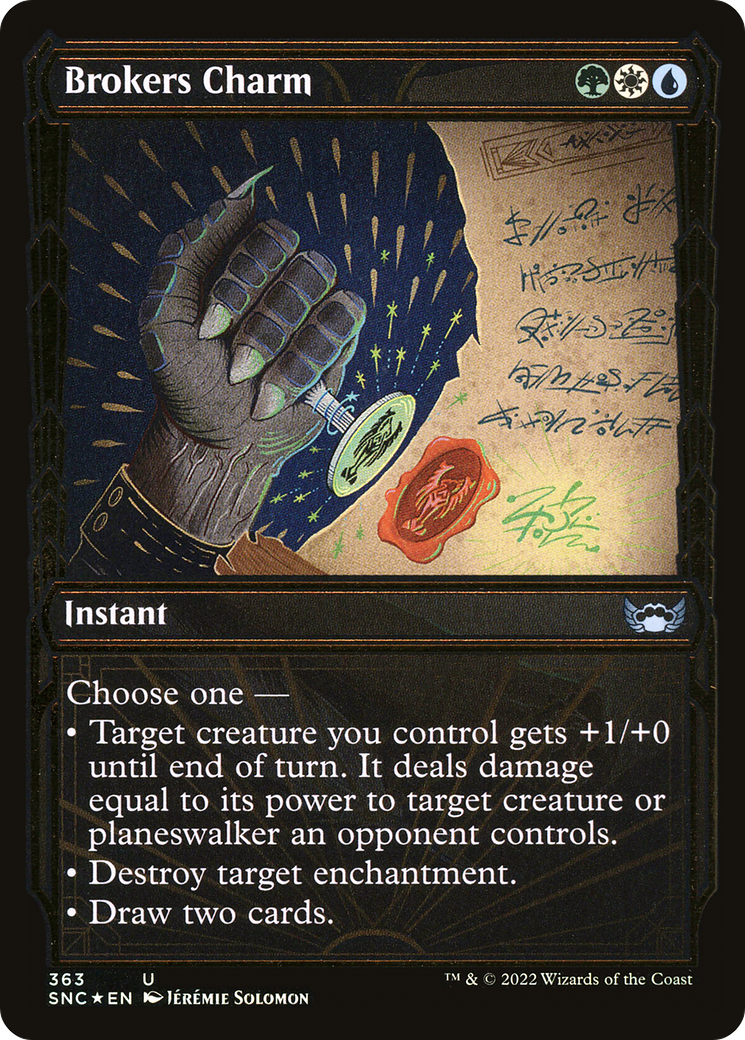 Brokers Charm (Gilded Foil) (SNC-363) [Streets of New Capenna] (Showcase) Foil MTG Single Wizards of the Coast