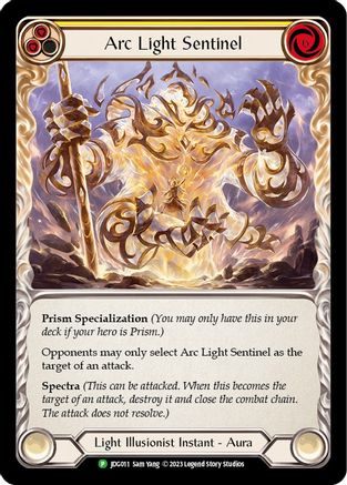 Arc Light Sentinel (Yellow) [JDG011] (Promo)  Cold Foil Flesh And Blood Single Flesh And Blood   