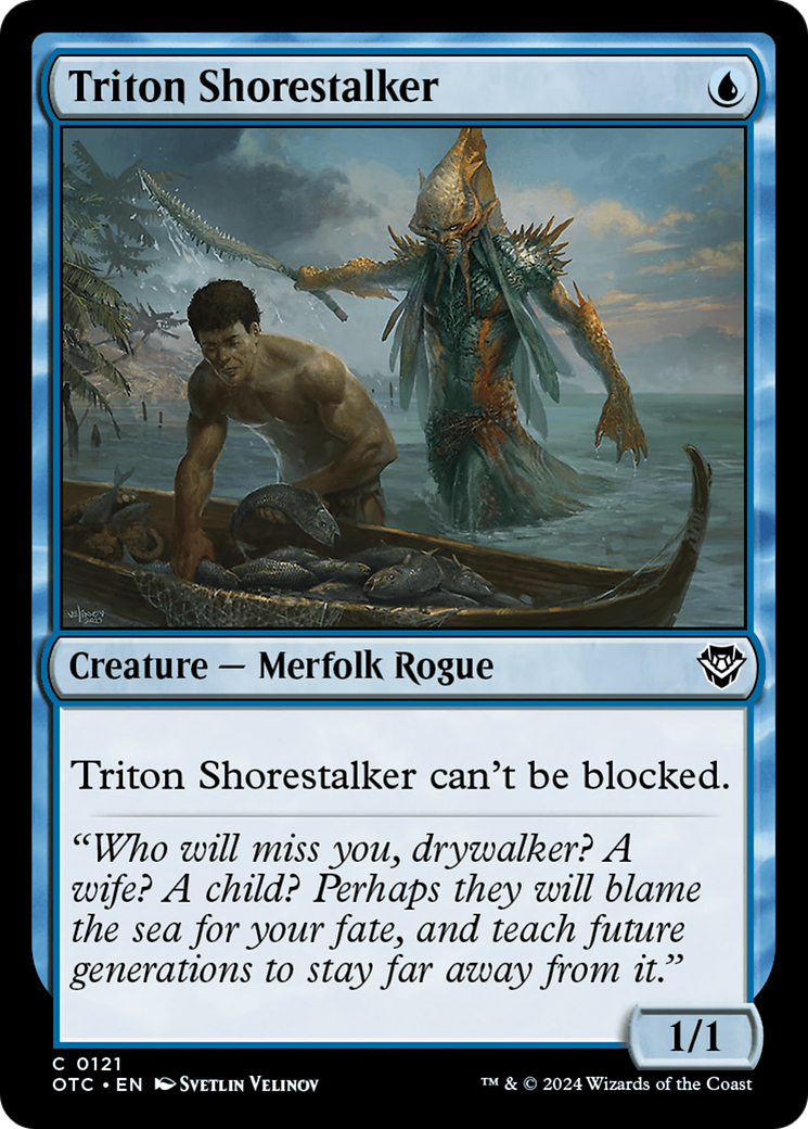Triton Shorestalker (OTC-121) [Outlaws of Thunder Junction Commander] MTG Single Wizards of the Coast
