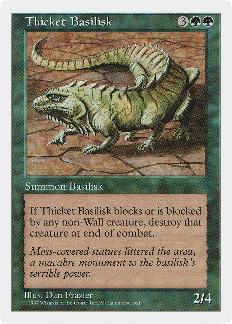 Thicket Basilisk (5ED-331) [Fifth Edition] MTG Single Wizards of the Coast