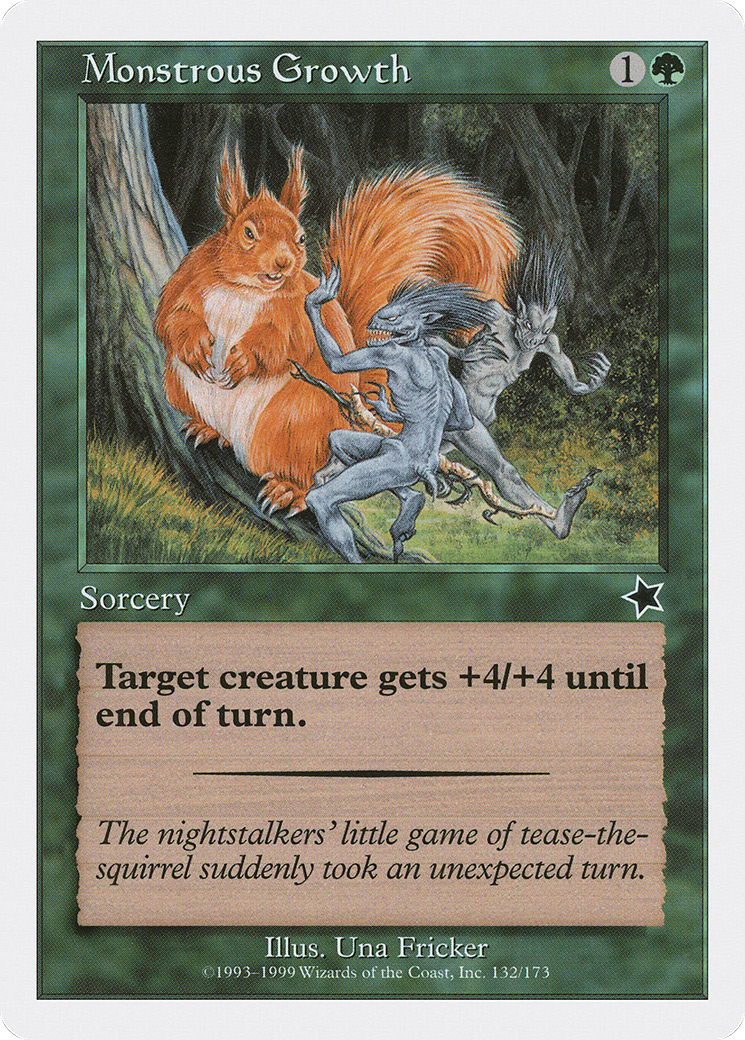 Monstrous Growth (S99-132) [Misc] Starter 1999 MTG Single Wizards of the Coast